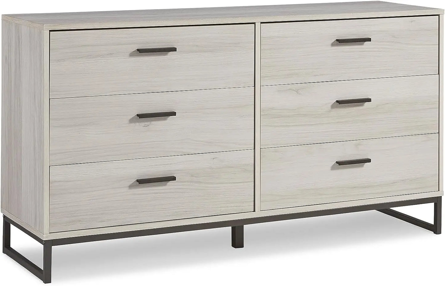 by Ashley Socalle 6 Drawer 59" Dresser, Beige