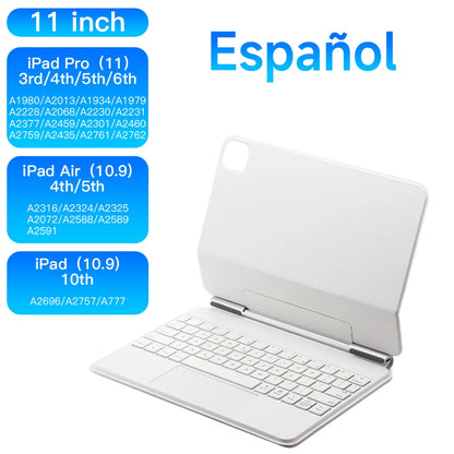 For iPad Magic Keyboard For iPad 10th Pro 11 12.9 3rd/4/5/6th Air 10.9 4/5th Ultra Slim Bluetooth Keyboard for iPad Accessories