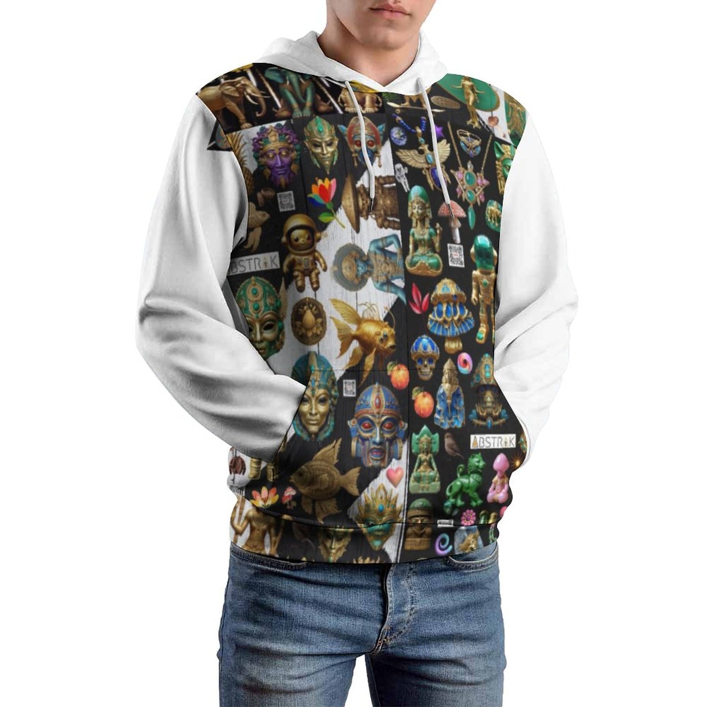 230gsm Men's Cool Hoodie with Double-layer Cap (All-Over Printing)