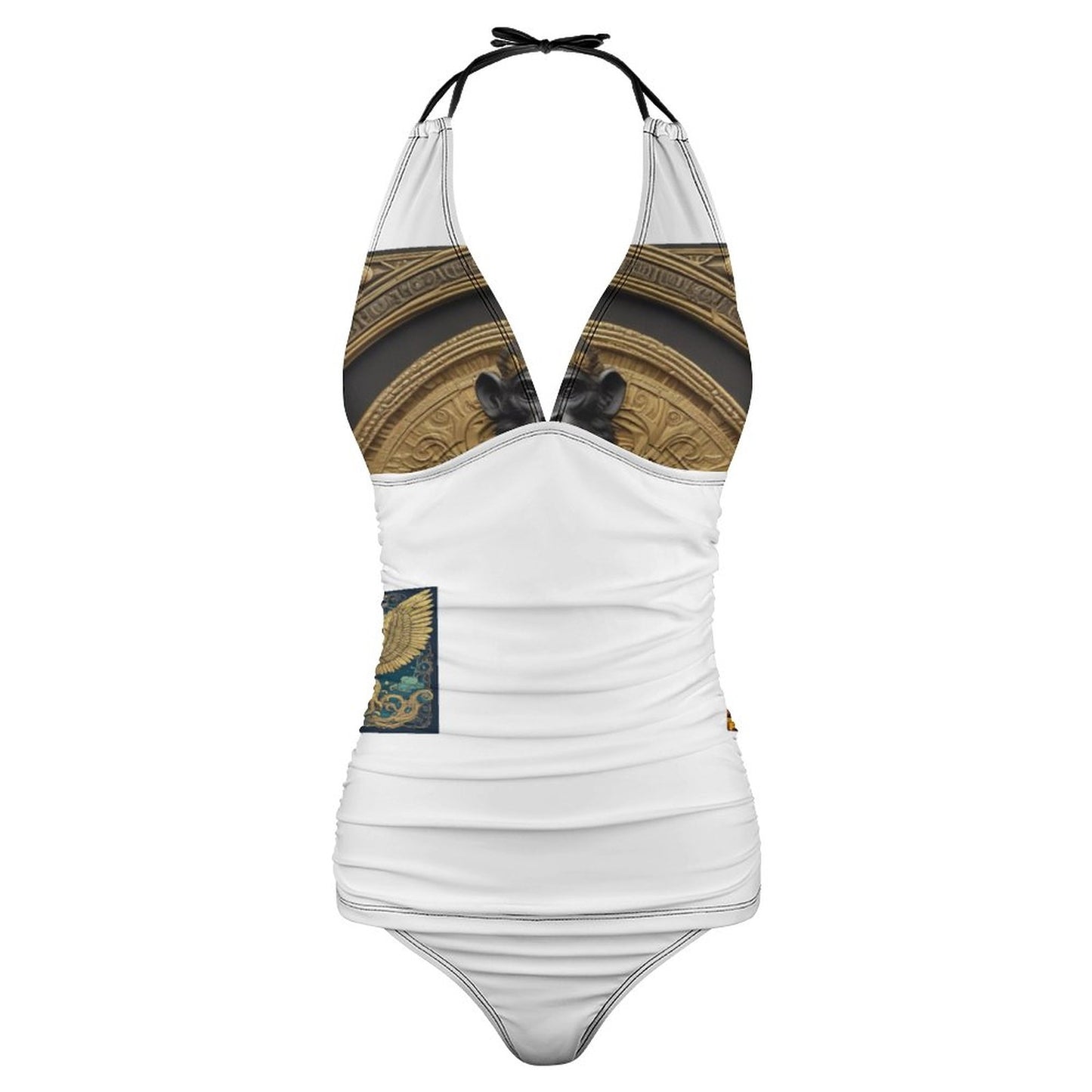 2-Piece Women's Halter Tankini 48KA01 (All-Over Printing)