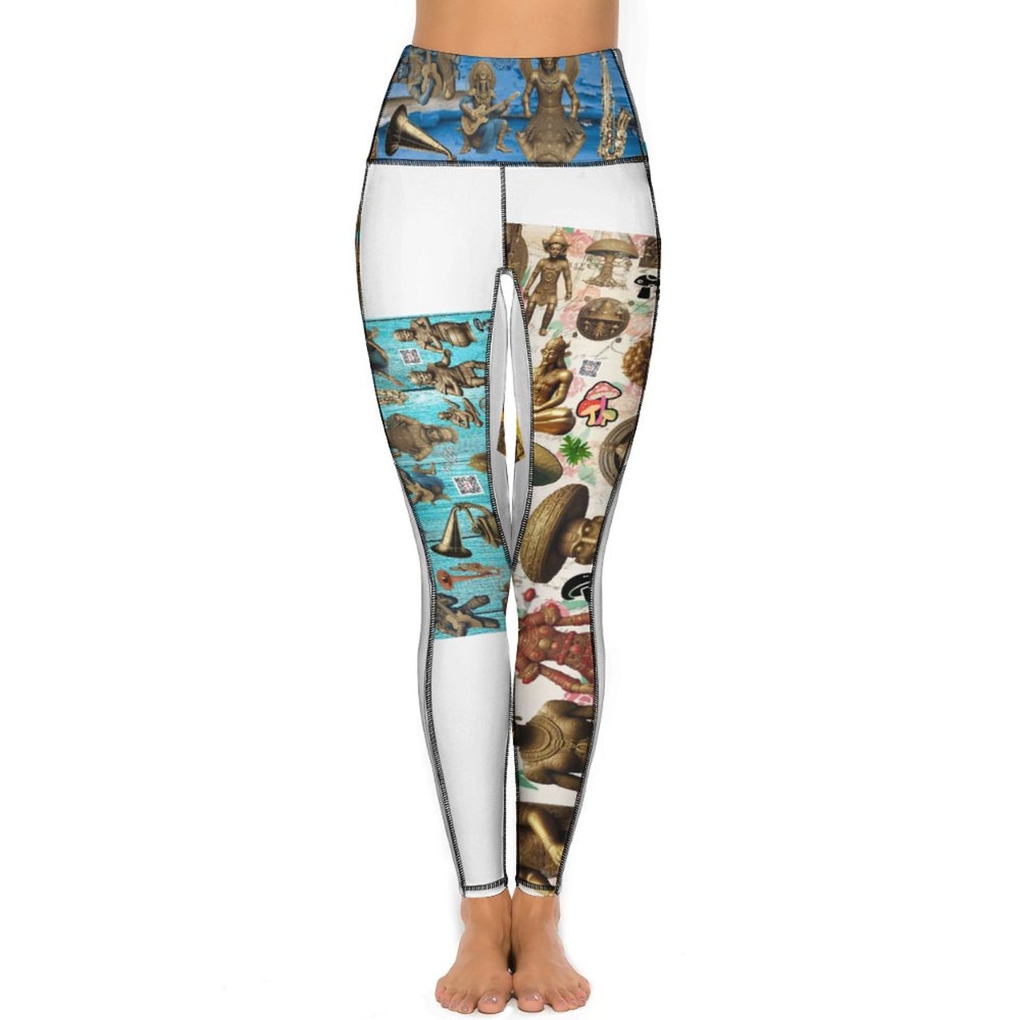 Custom Print Patterned Yoga Pants with 2 Pockets (All-Over Printing)