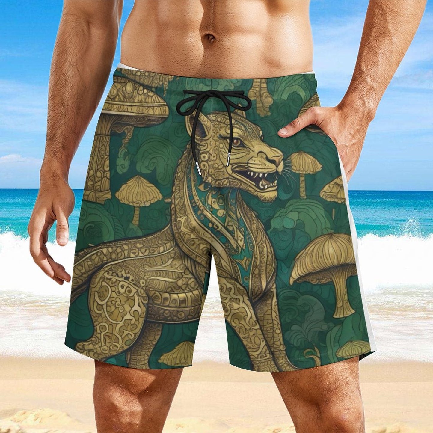 Men's Beach Shorts with 4 Pockets