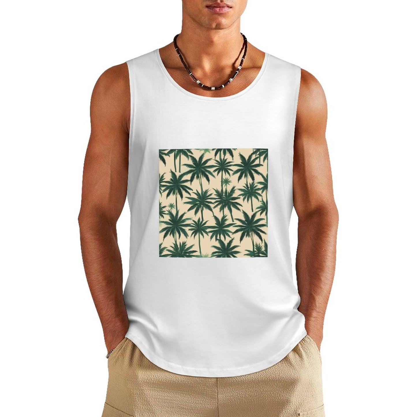 DTF 160gsm Men's Cotton Tank Top BX (Dual-sided Printing)