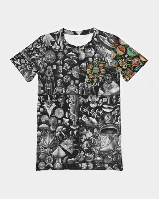 Mushroom Abstak Collection Men's All-Over Print Pocket Tee