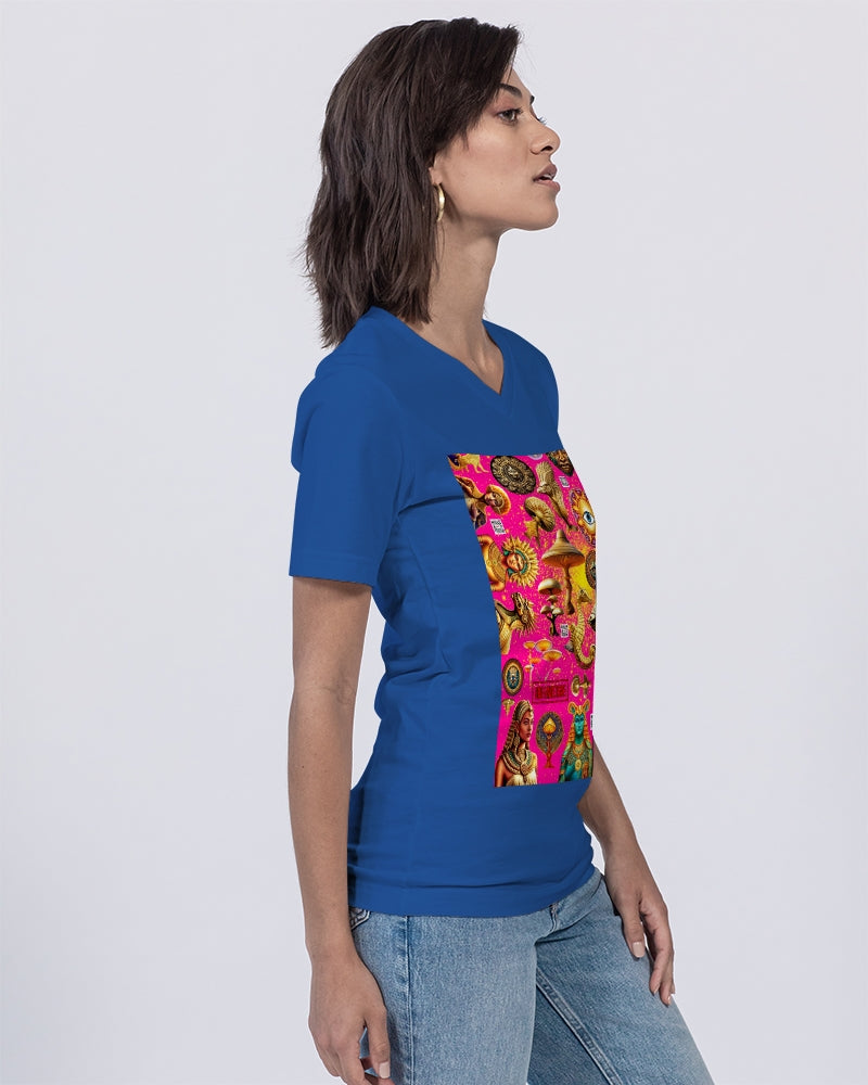 Eye and Face Abstrak Unisex Jersey V-Neck Tee | Bella + Canvas