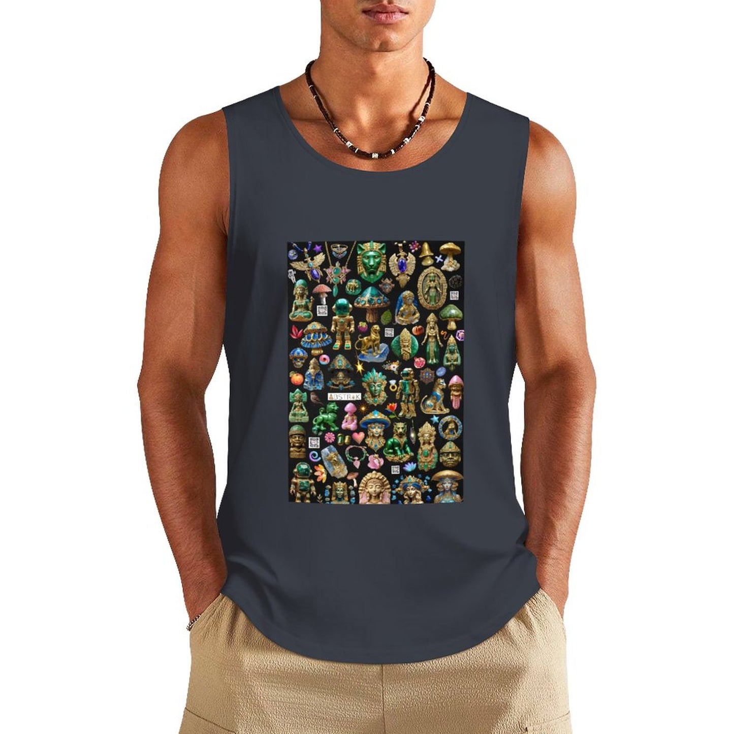 DTF 160gsm Men's Cotton Tank Top BX (Front Printing)