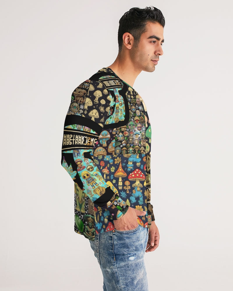 Elephant Collection Men's All-Over Print Long Sleeve Tee