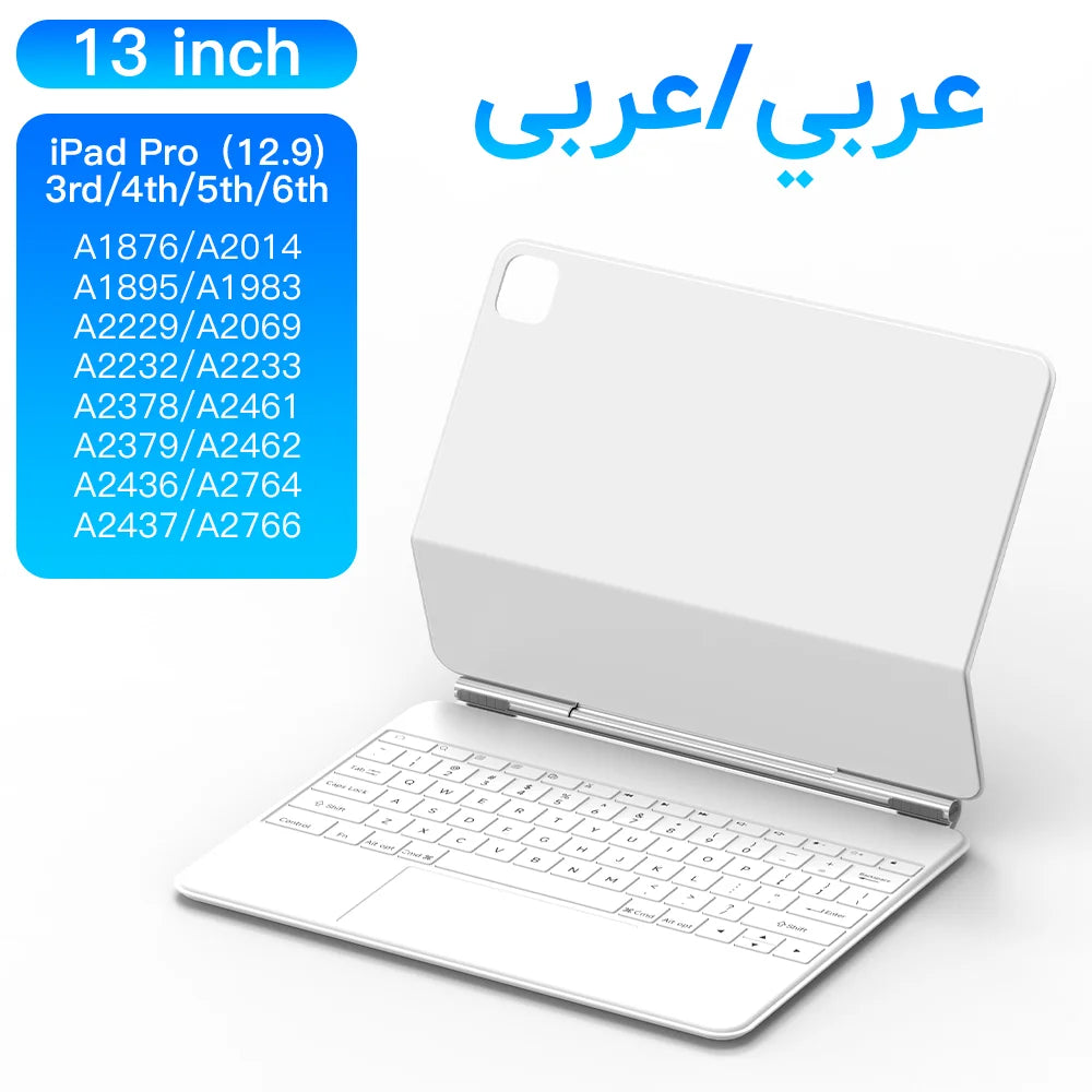 For iPad Magic Keyboard For iPad 10th Pro 11 12.9 3rd/4/5/6th Air 10.9 4/5th Ultra Slim Bluetooth Keyboard for iPad Accessories