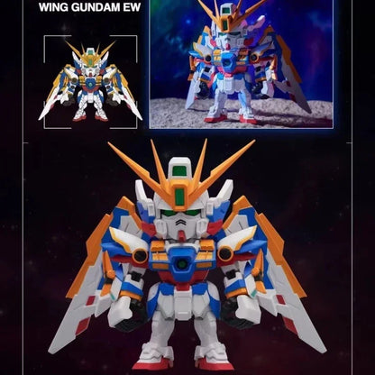 Bandai  Blind Box Original Wing Zero Ew Qmsv-mini Seriestrendy Figure Mystery Box Gratis Model Toy Collection Gift