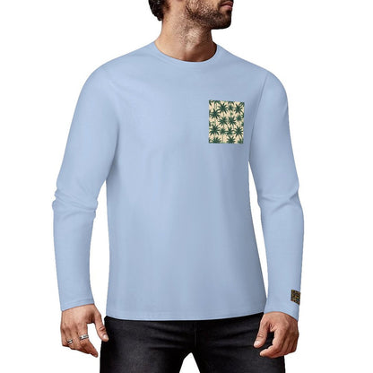 DTF 160gsm Cotton Men's Long Sleeve T-shirt (Front+Sleeve Printing)