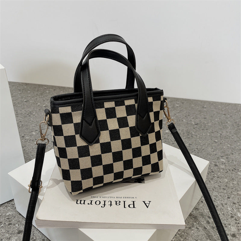 Fashion Houndstooth Shoulder Bags Portable Checkerboard Handbags All-match Messenger Bag Women Totes