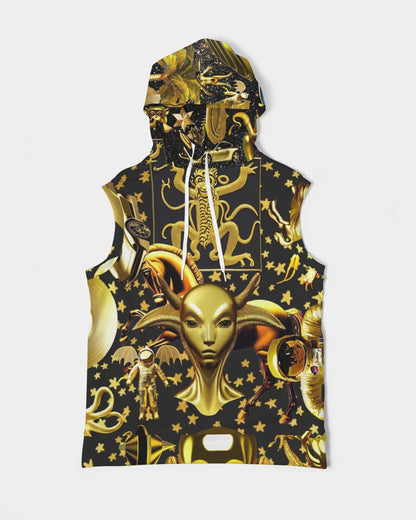 Outer Space Abstrak Men's All-Over Print Heavyweight Sleeveless Hoodie