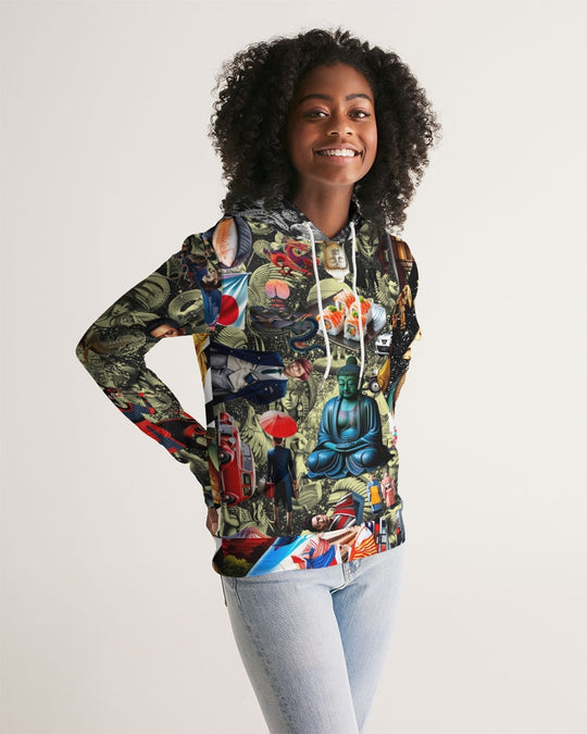 Trendy Abstrak Pattern Women's All-Over Print Hoodie