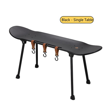 Portable Camping Table Ultralight Folding Picnic Desk with Storage Bag Light Stand ﻿Skateboard Desk for Outdoor Beach Hiking