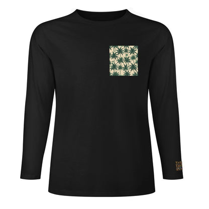 DTF 160gsm Cotton Men's Long Sleeve T-shirt (Front+Sleeve Printing)