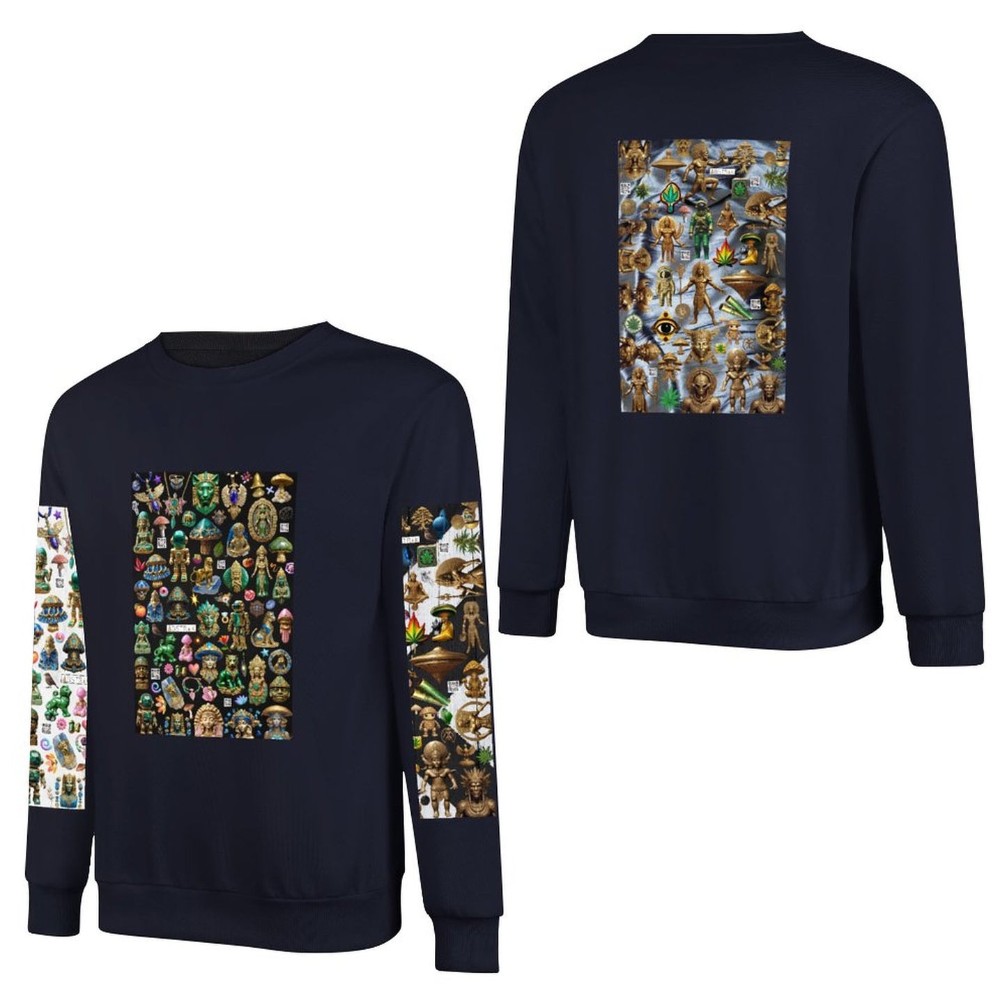 DTF 250gsm Cotton Men's Sweatshirt (Dual-sided+Sleeve Printing)