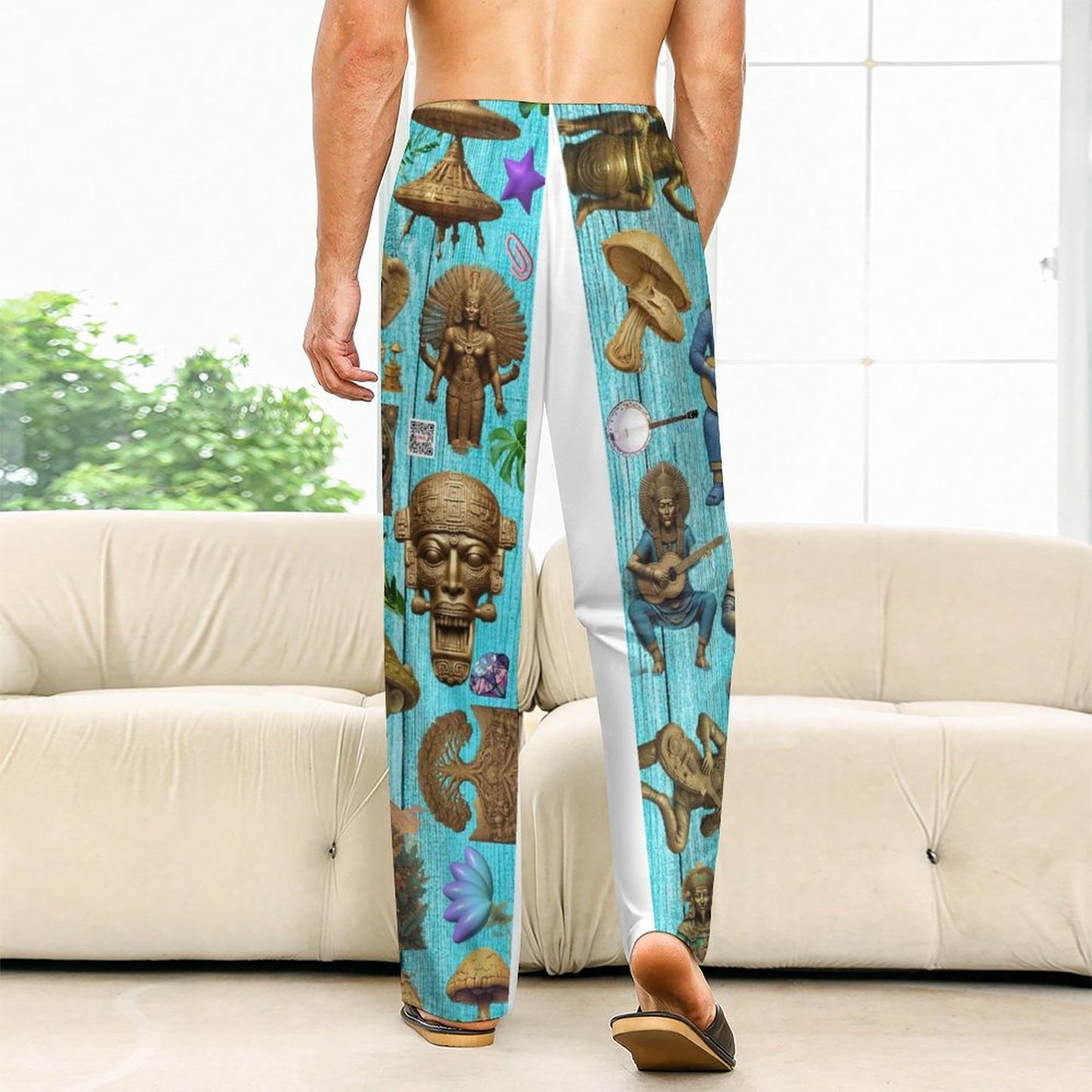 Men's Home Pajamas Pants EEP (All-Over Printing)