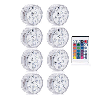 3 LEDs Underwater Light 16 Colors RGB IP68 Waterproof Swimming Pool Light RF Remote Control Submersible Lights For Pond Vase