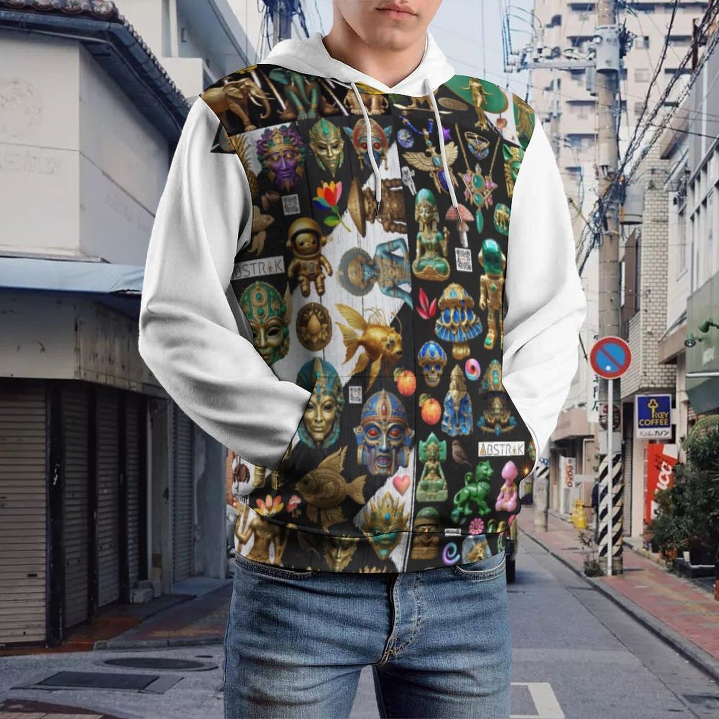 230gsm Men's Cool Hoodie with Double-layer Cap (All-Over Printing)