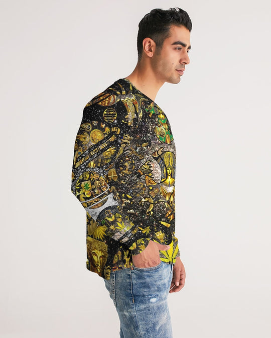 Ancient Abstrak Men's All-Over Print Long Sleeve Tee