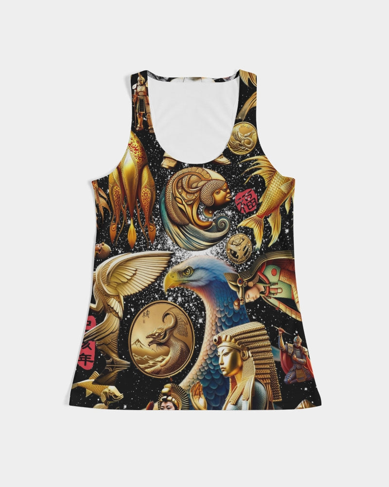 Trendy Abstrak Pattern Women's All-Over Print Tank