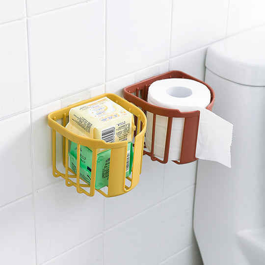 Punch-Free Toilet Paper Shelf Bathroom Kitchen Tissue Box