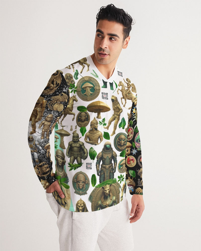 Mushroom Abstak Collection Men's All-Over Print Long Sleeve Sports Jersey