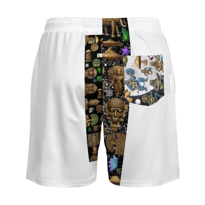 Men's Hawaiian shorts with 4 Pockets