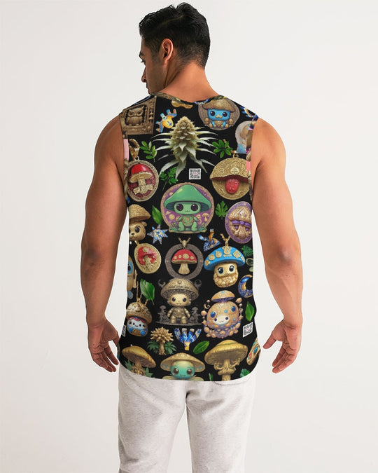 Mushroom Abstak Collection Men's All-Over Print Sport Tank