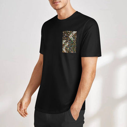 DTF 160gsm Men's Short Sleeve Cotton T-shirt (Dual-sided+Sleeve Printing)