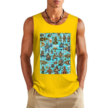 DTF 160gsm Men's Cotton Tank Top BX (Dual-sided Printing)