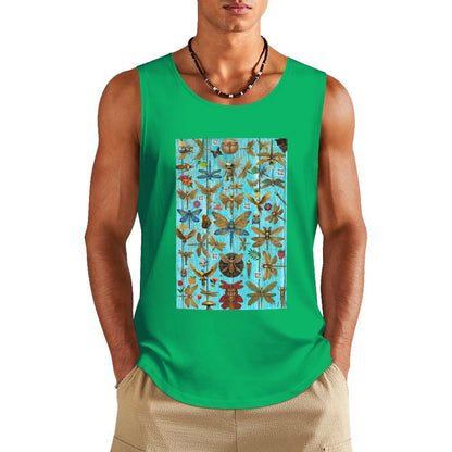 DTF 160gsm Men's Cotton Tank Top BX (Dual-sided Printing)