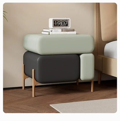 bedside table 2024 new square cream wind bedroom bedside table small apartment storage cabinet furniture bedroom