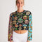 Abstrak dragonfly Women's All-Over Print Cropped Sweatshirt