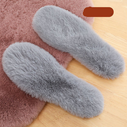 Winter Sheepskin Insoles Wool Warm Heated Insoles Unisex Warm Breathable Plush Shoe Pad Insoles For Men Women