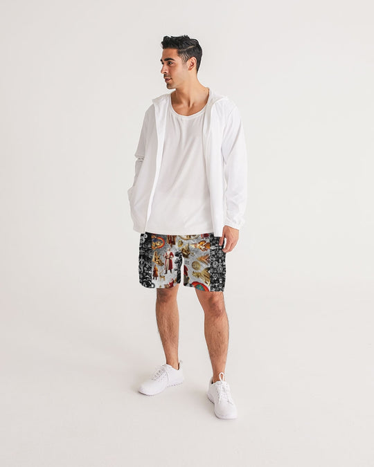 Matrix Vison Men's All-Over Print Jogger Shorts