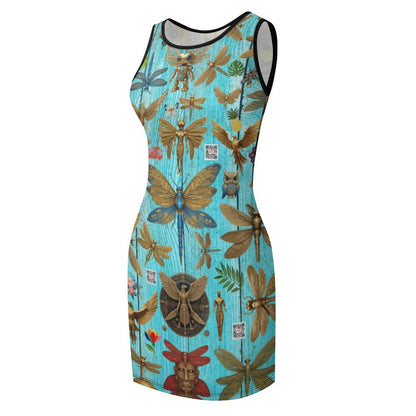 Sleeveless Ladies Tank Dress NZ014 (All-Over Printing)