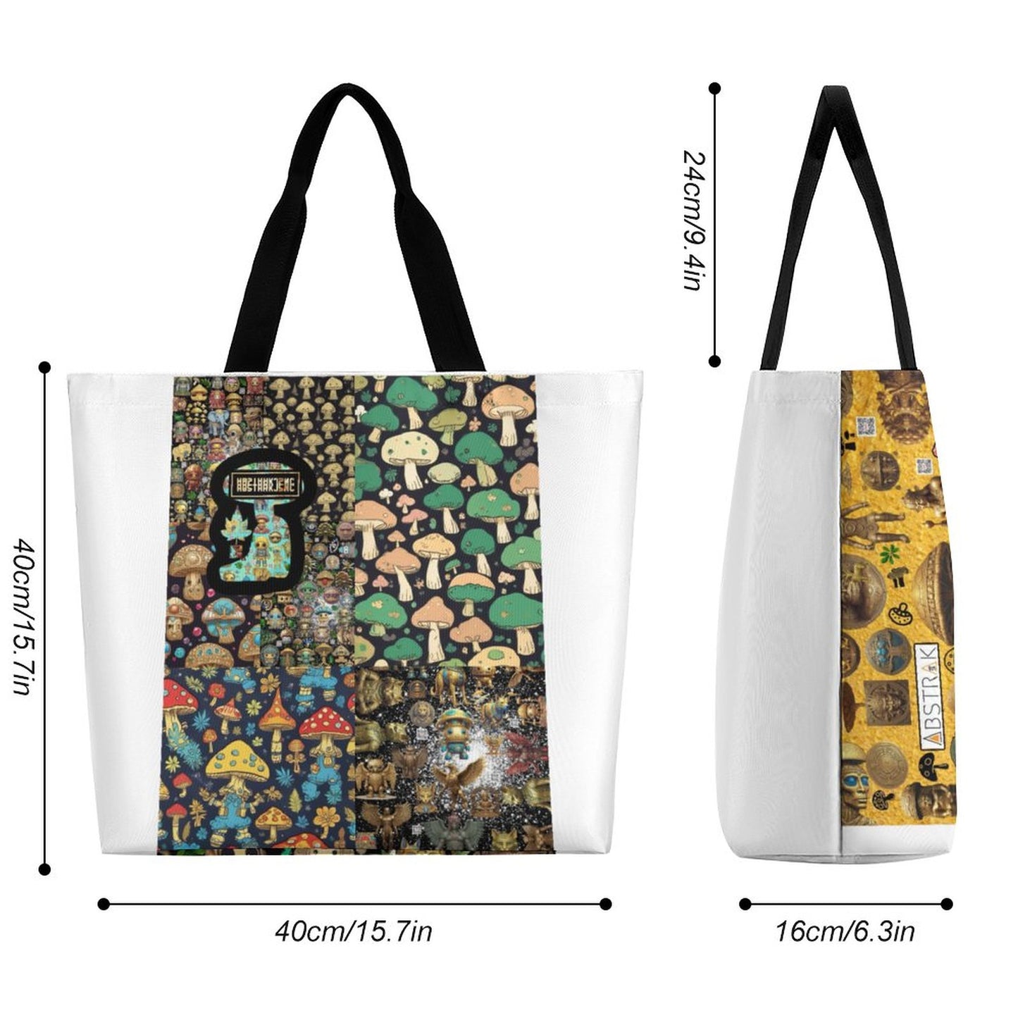 Large One Shoulder Shopping Bag (All-Over Printing)