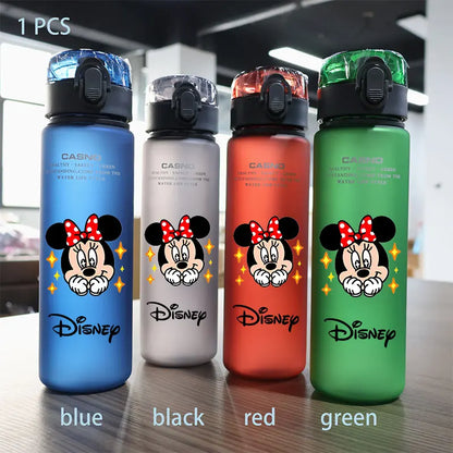 Disney 560ml Water Cup Mickey Mouse Drinking Water Bottle Outdoor Capacity Sports Children Portable Plastic Bottle