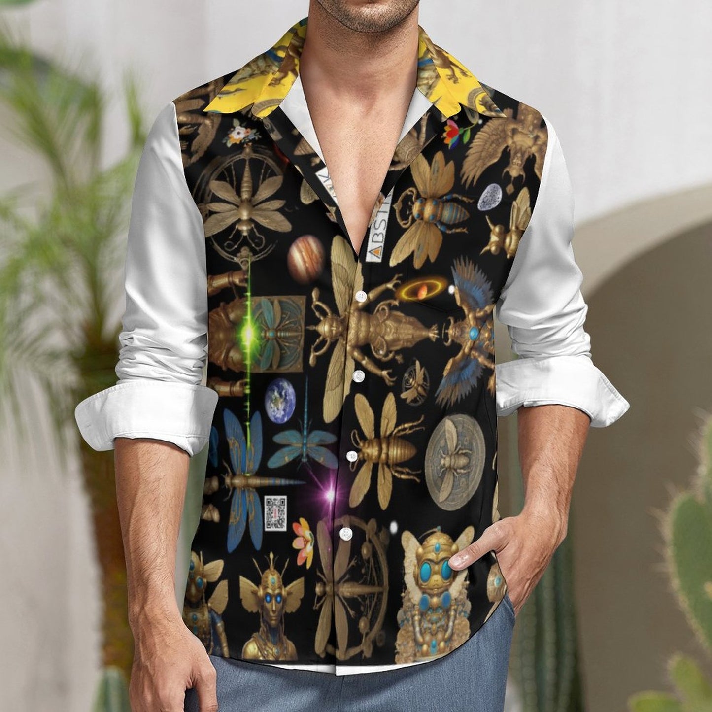 Men's Long Sleeve Shirt with Pocket LS (All-Over Printing)