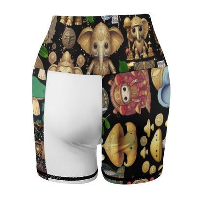 Women Yoga Shorts Y10A (All-Over Printing)