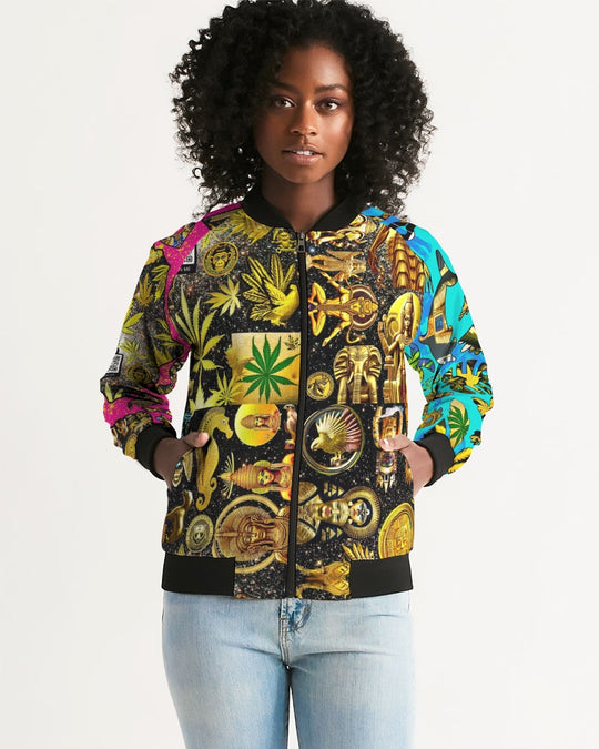 Ancient Abtsrak Women's All-Over Print Bomber Jacket