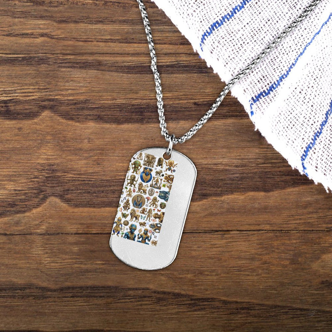 Memorial Necklace with Titanium Steel Square Pendant