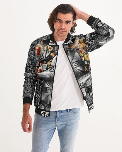 Matrix Vison Men's All-Over Print Bomber Jacket