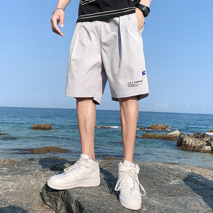 Ice Silk Shorts Mens Summer Thin Outwear Quick Drying Casual Pants Mens Five Point Trend Beach Basketball Sports Pants