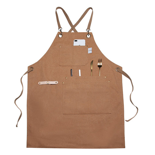 Thickened Canvas Apron Gardening Flower Shop Coffee Restaurant Beauty Hairdresser