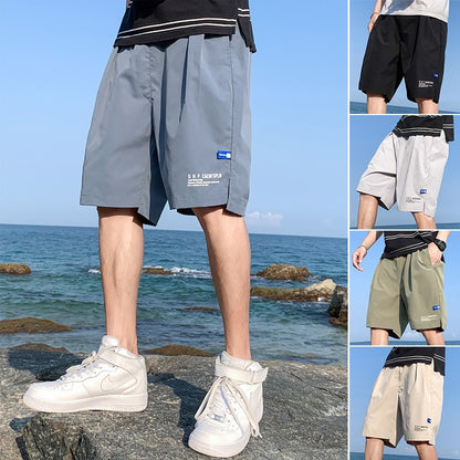 Ice Silk Shorts Mens Summer Thin Outwear Quick Drying Casual Pants Mens Five Point Trend Beach Basketball Sports Pants