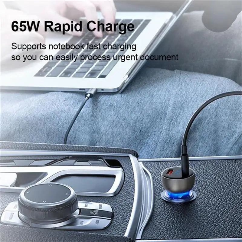 65W USB Car Charger Quick Charge 4.0 3.0 QC4.0 QC3.0 Type C PD