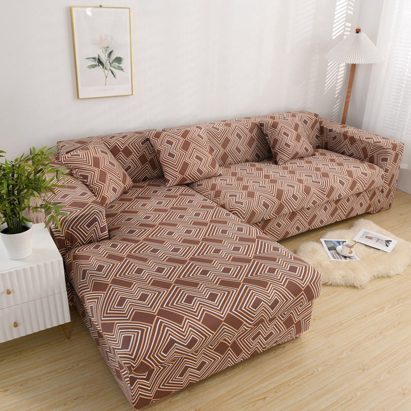 Anti-Slip Elastic Printed Slipcover Furniture Protector Couch Cover