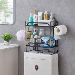 2 Layer Stainless Steel Bathroom Organizer Storage Rack